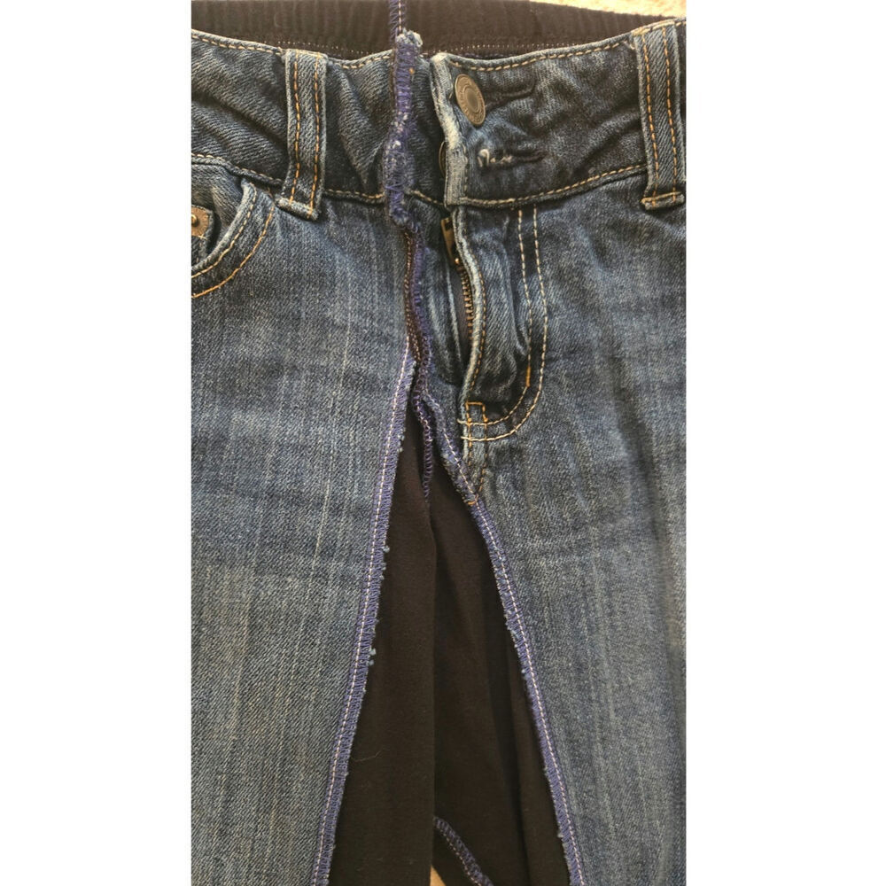 Styles Ever After Ladies 70's Retro Patchwork Demin Jeans Size XS - Picture 4 of 5